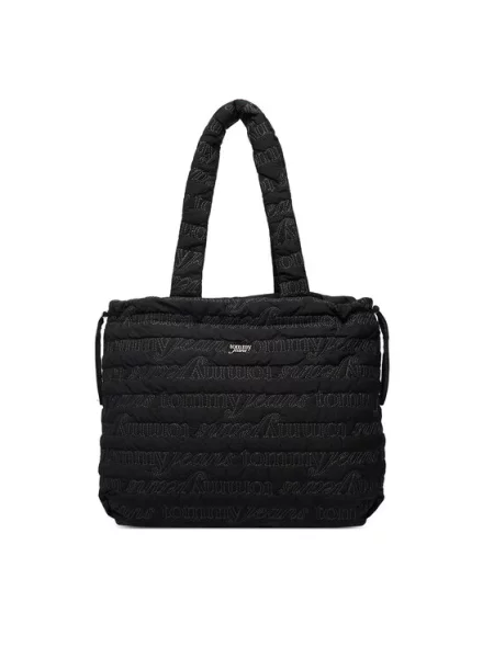 Tommy Jeans Geantă Tjw Icon Tote Aop negru