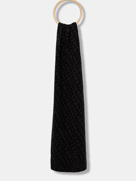 Шал Armani Exchange мъжки с десен черно