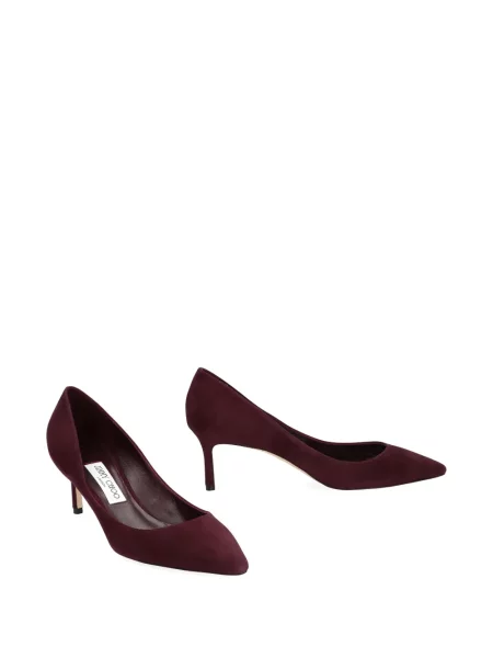 Pantofi cu toc Jimmy Choo din piele de căprioară roșu