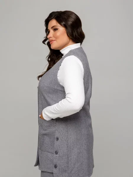 Жилет класичний All Posa сірий