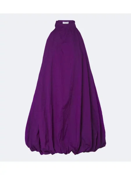 Rochie Alaïa cu gât halter violet
