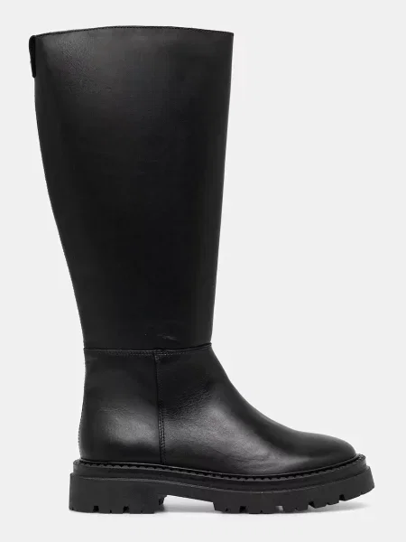 Кожаные сапоги Steve Madden черные