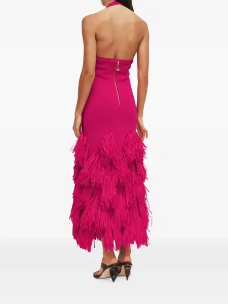 Rochie midi Aje tricotate roz