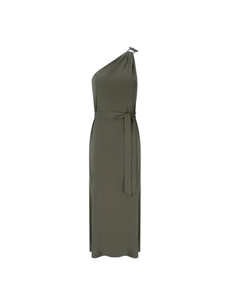 Max Mara Sukienki Kobieta XS Khaki One-Shoulder Sukienka Verbena zielony