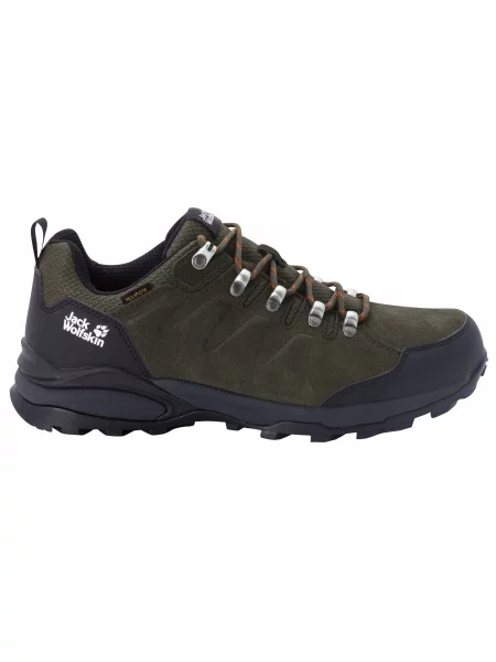 Кожаные кроссовки Jack Wolfskin хаки