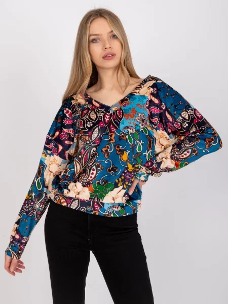 Bluză Fashionhunters albastru