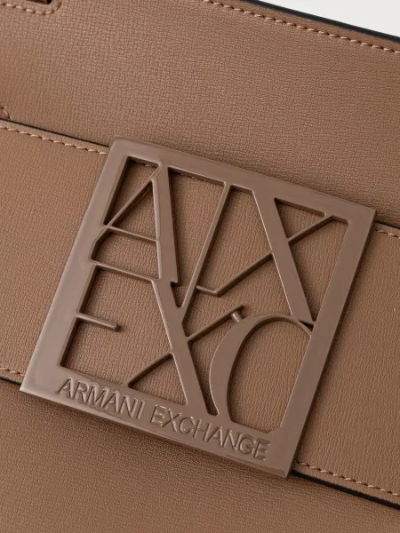 Кожаная сумка шоппер Armani Exchange