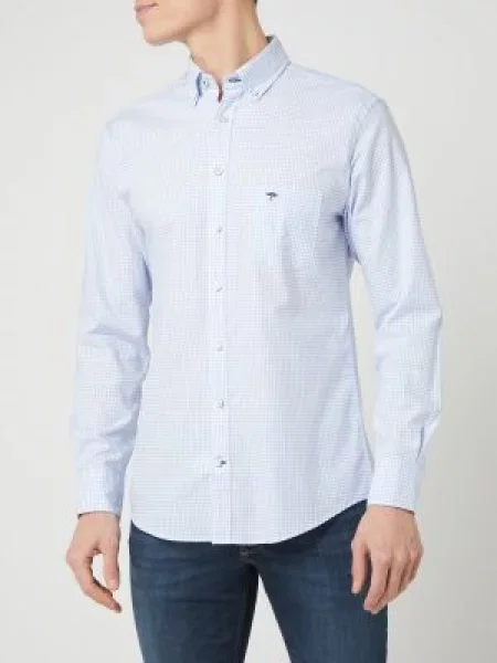 Koszula casualowa o kroju regular fit ze wzorem w model ‘All Season’ Fynch-hatton niebieska