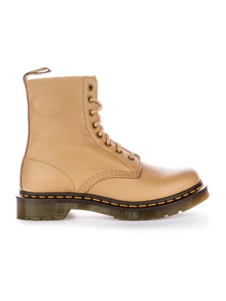Botki Dr. Martens skórzane beżowe