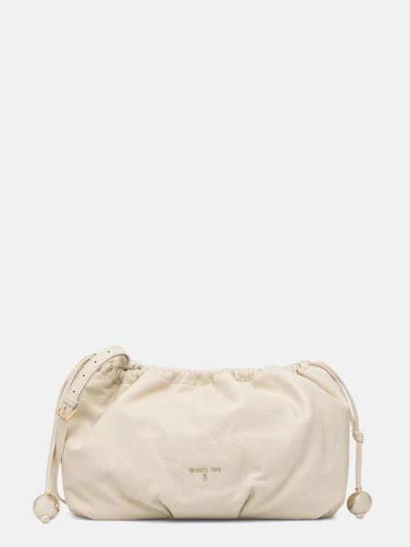 Patrizia Pepe torebka worek skórzana beżowa