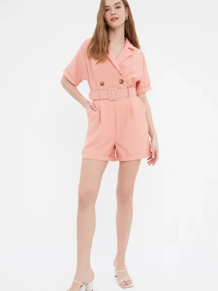 Salopetă scurtă Trendyol roz