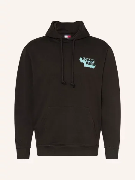 Tommy Jeans bluza z kapturem Mężczyźni nadruk S czarny