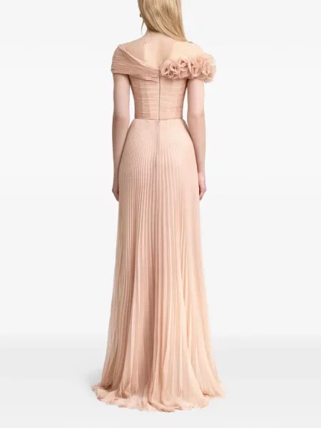 Rochie maxi Gemy Maalouf asimetrică roz