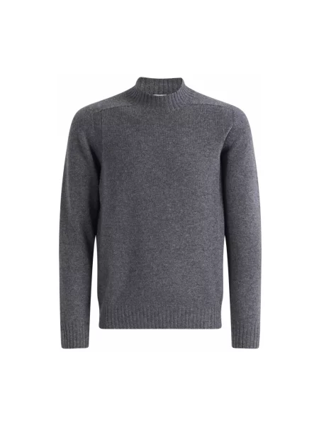 Sweter z golfem Gran Sasso wełniany do golfa szary