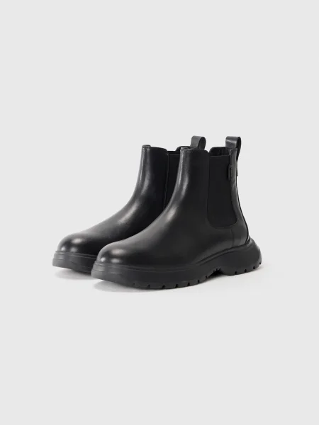 Karl Lagerfeld De piele ghete chelsea MAGNUS negru