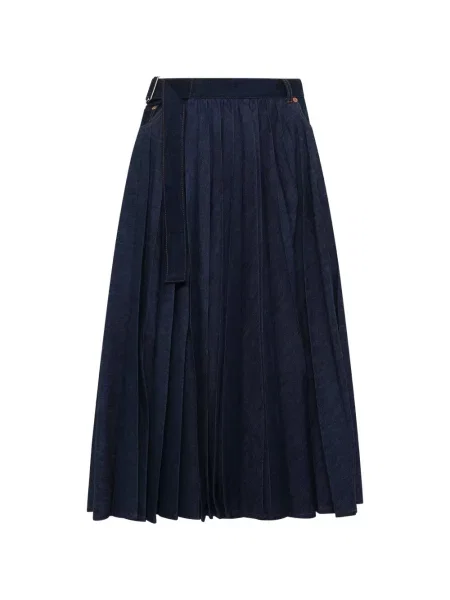 Fustă din denim Sacai albastru