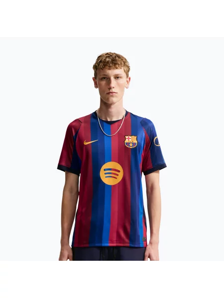Tricou de fotbal pentru bărbați Nike FC Barcelona Dri-Fit Stadium Home deep garnet/blue void/mineral yellow albastru