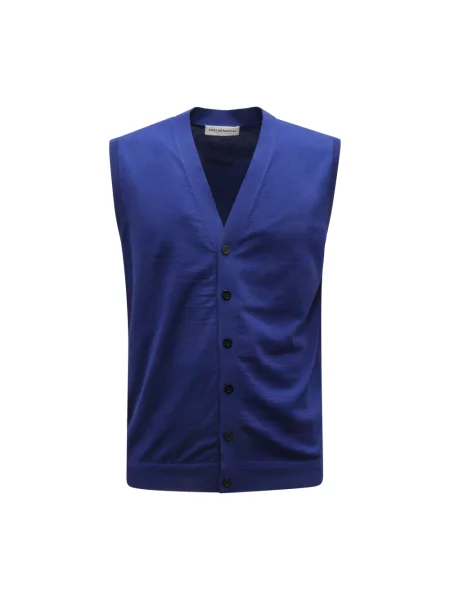 Kamizelka Goes Botanical wełniana niebieska