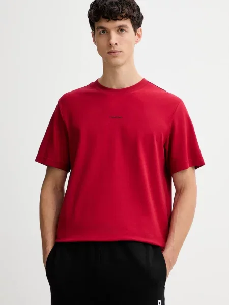 Calvin Klein kratka majica z elastanom rdeča