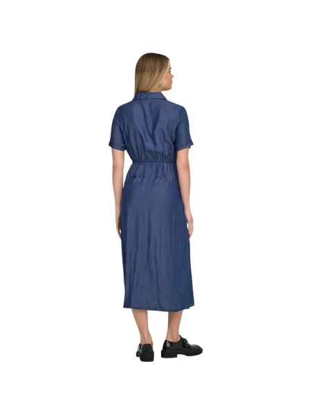 ONLY Rochie tip bluză ONLCHARIS denim albastru