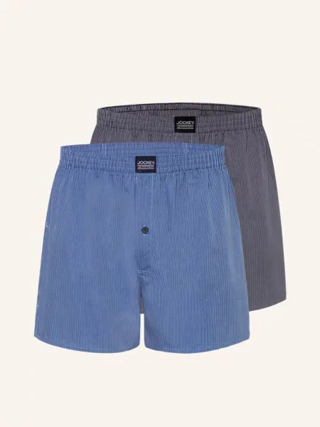 Jockey Bokserki Tkane Everyday Striped 2 Szt. blau białe