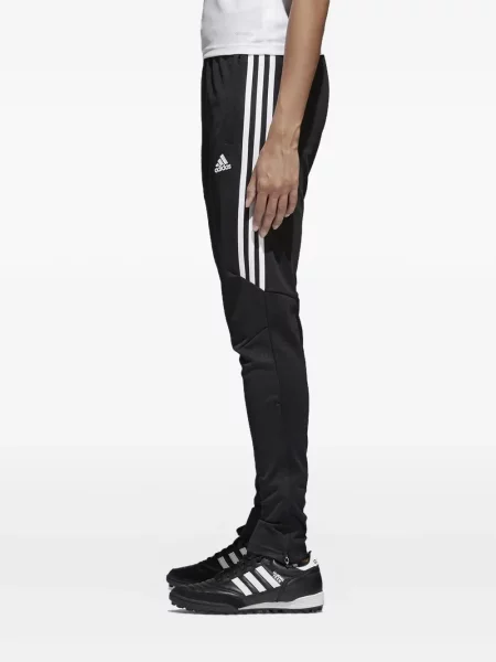 Legginsy Adidas do biegania z nadrukiem z dekoltem w serek czerwone