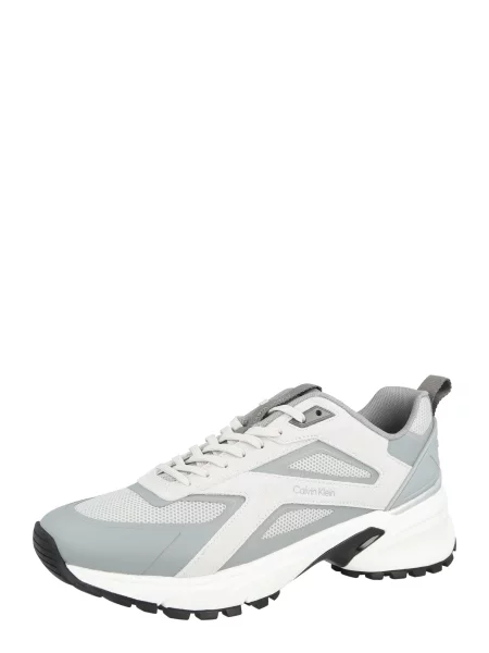 Boty Calvin Klein Hike Runner Stripe Mix Suede light grey/granite grey šedé