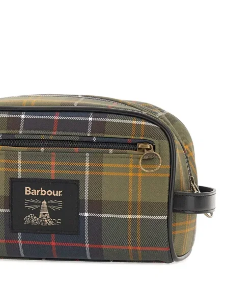 Geantă Barbour în carouri verde