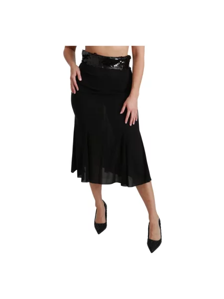 Spódnica Dolce And Gabbana z cekinami czarna