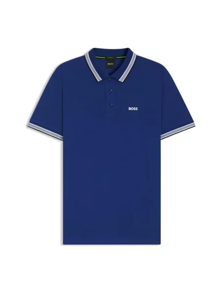 Koszulka polo o kroju regular fit z wyhaftowanym logo model ‘Paddy’ Boss niebieska