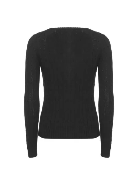 Dzianinowy sweter Ralph Lauren czarny