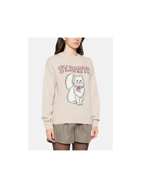 Sweter Mc2 Saint Barth beżowy