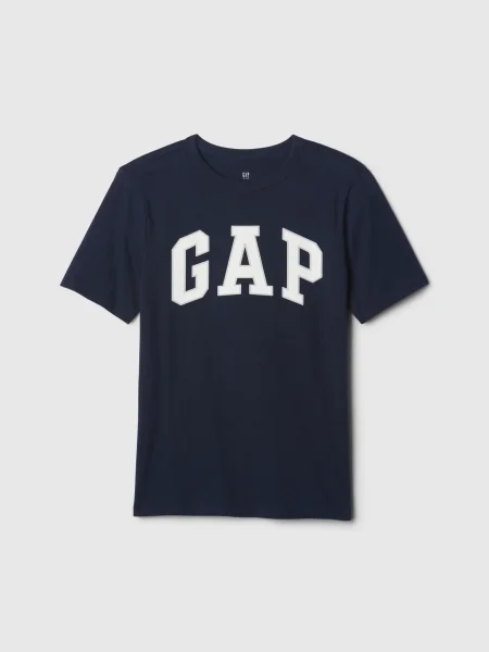 GAP Tricou albastru marin / gri alb