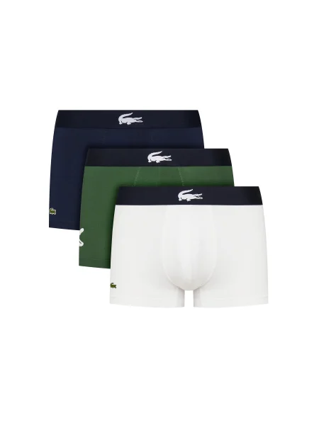 Lacoste férfi boxeralsó csomag kakukkfű/tengerészkék/fehér. Méret: L fehér