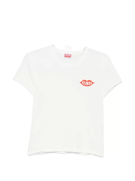 Tricou Kenzo cu broderie alb