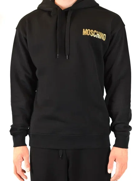 Mikina s kapucí Moschino s kapucí černá