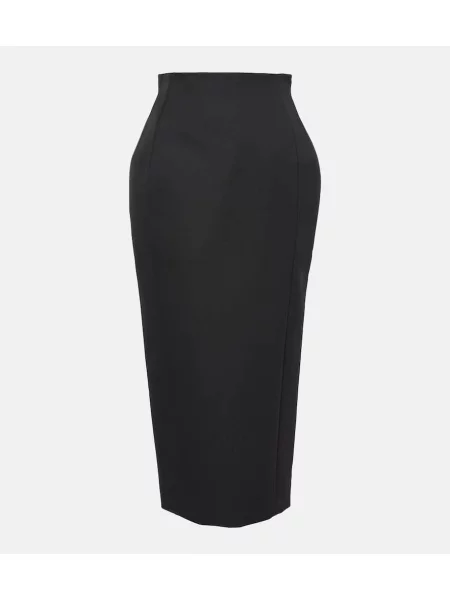 Fustă midi Wardrobe.nyc până la genunchi negru