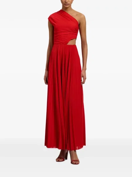 Rochie maxi Ralph Lauren Collection cu un umăr gol roșu