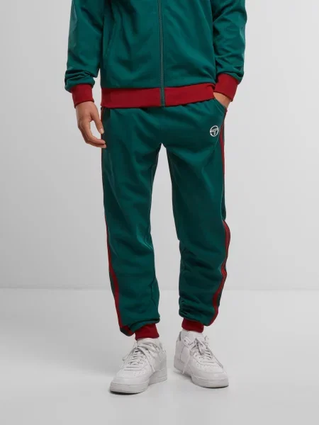 Sergio Tacchini Kalhoty Damarindo tmavě zelená / krvavě červená bílá