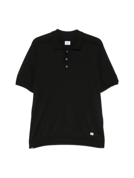 Koszulka polo C.p. Company z kołnierzem czarna