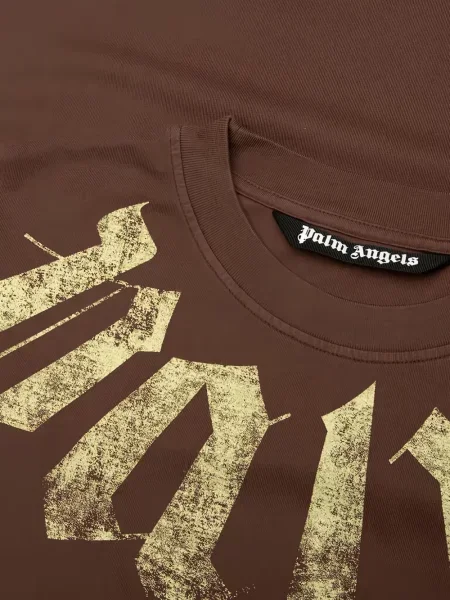 Tricou Palm Angels cu imagine maro