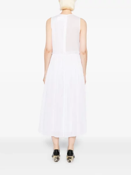 Rochie Jil Sander plisată de costum alb