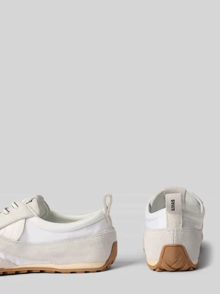 Sneakersy z mieszanki skóry z detalem z logo Alohas białe