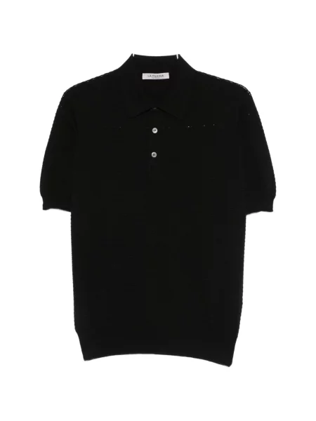 Tricou polo Fileria negru
