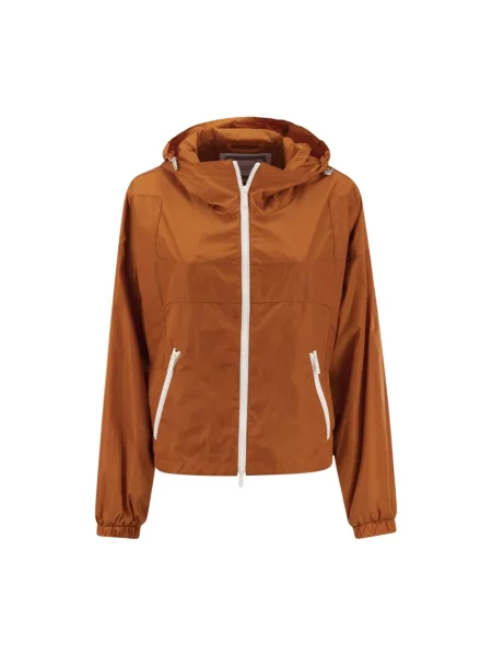 Krótka wiatrówka Hogan z kapturem pomarańczowa