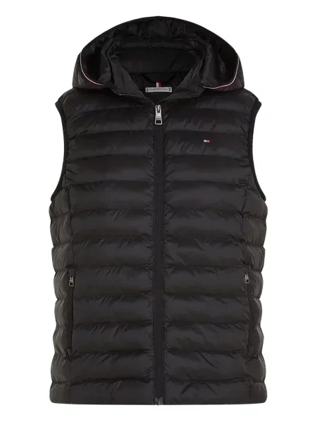 Vestă Tommy Hilfiger cu glugă negru