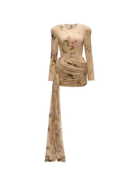 Rochie mini Magda Butrym cu model floral cu imagine drapată