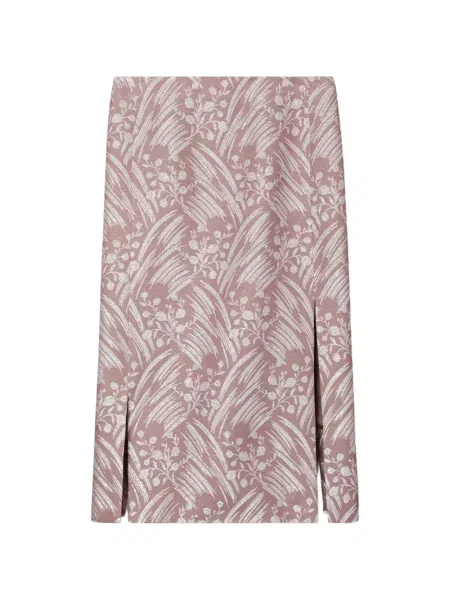 Fustă Tory Burch de mătase roz
