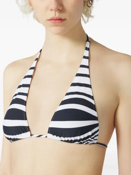 Bikini Jean Paul Gaultier cu dungi albastru