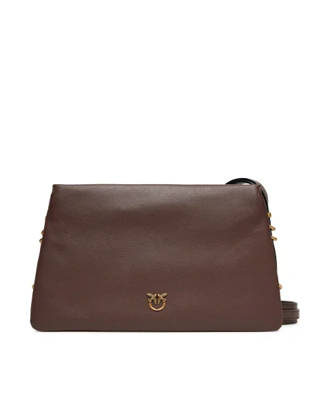 Pinko crossbody kabelka dámska kožená hnedá